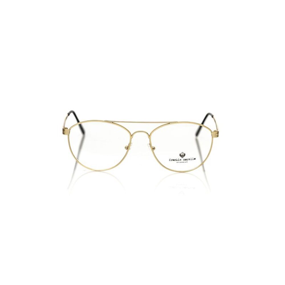 Frankie Morello Gold Metallic Men's Frame Aviator Men's Eyeglasses